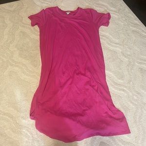 JCrew midi pink t-shirt dress